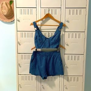 Festival denim look two piece ✌🏼